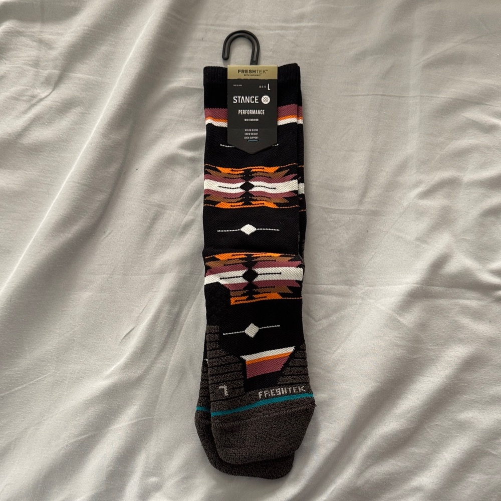 Stance Men's Multicolor Patterned Socks Performance Crew Height Arch Support
